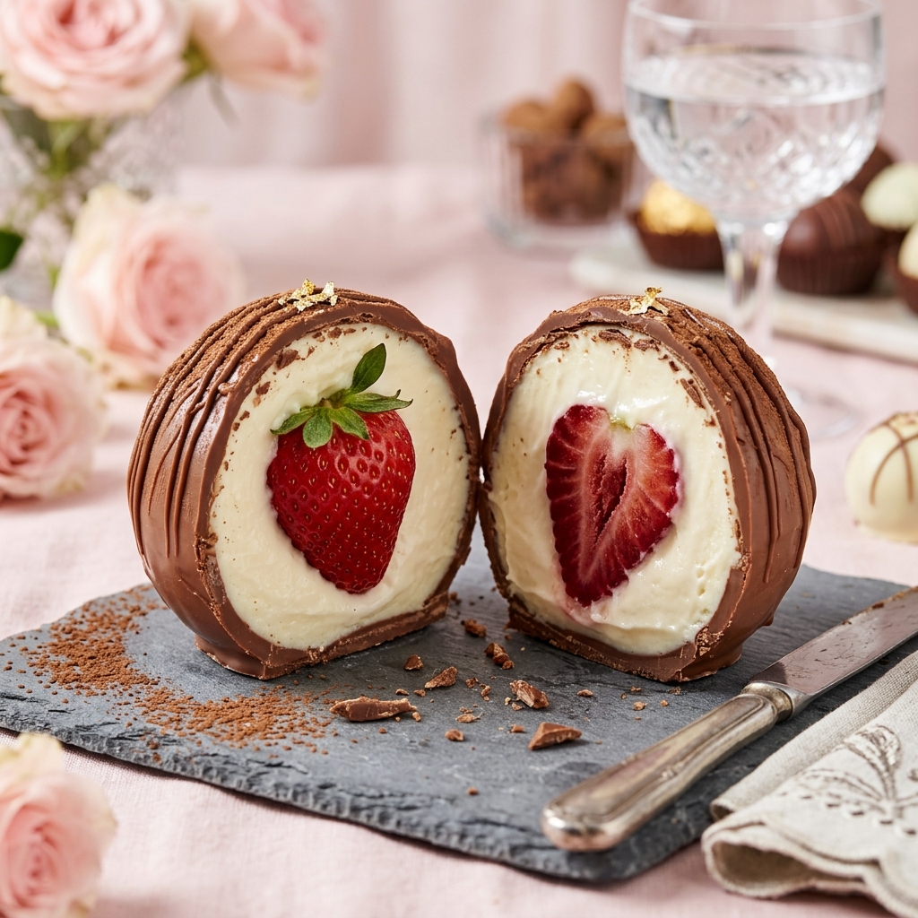 Bombom de Morango e Ninho